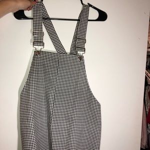 Gingham overalls